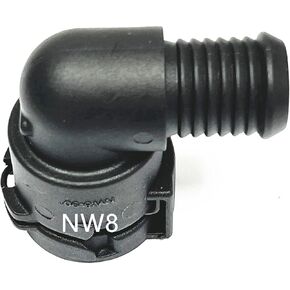 NW8 Coolant Hose Connector Adapter,Radiator Pipe Line Fitting for Mercedes-Benz BMW Audi Volkswagen Chevrolet Volvo Buick,Engine Heater Hose Assembly Junction Flange Repair Kit Threaded 90 Degree