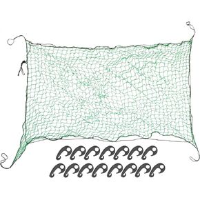 1 Set 1.5x2.2m Universal Trailer Cargo Net - Pickup Truck Trailer Net Scalable - Polyethylene Green