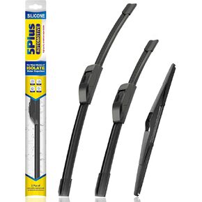 5 PLUS® Silicone Windshield Wipers Replacement for 2013-2018 HYUNDAI Santa Fe,2013-2018 HYUNDAI Santa Fe Sport Wiper Blades(Set of 3),Automotive Replacement Windshield Wiper Blades-26"/14"/12"