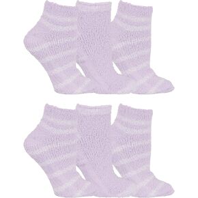 Dr. Scholl's Women's Soothing Spa Gripper Low Cut Socks 6 Pair Pack, Lavender/White, Women's Shoe Size: 4-10