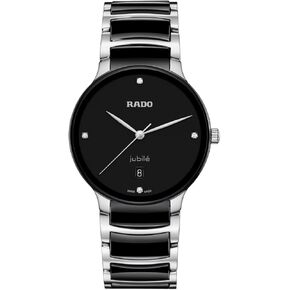 Rado Centrix Diamond with Black Dial, Date Display and Swiss Quartz Movement