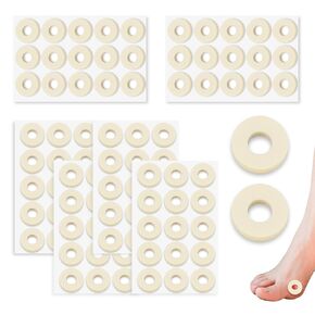 90 Pcs Corn Cushions for Toes and Feet, Round Shapes Self-Stick Adhesive Latex Foam Pads, Corns, Blisters and Feet From Pressure and Friction, Callus Cushions for Foot Comfort and Pain Relief