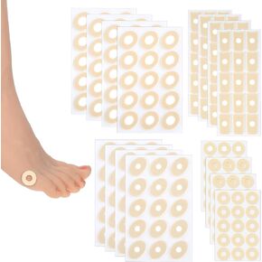 240pcs Corn Cushions for Feet, Latex Foam Corn Pads for Toes, Callus Cushions with Self-Adhesive Foot Care, Skin Color, Multi-Size,Relief Pain, Pressure and Friction from Shoes