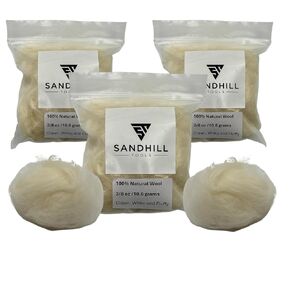 Lambs Wool Padding for Feet, Soft Wool Toe Separator, Provide Relief and Comfort for Toes for Walking, Running and Dancing, 3/8 oz - Pack of 3