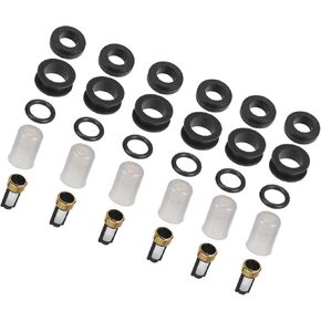 Motoforti Fuel Injector O Rings Seals with Micro Filters Fuel Injector Repair Kit for Toyota 4Runner Pickup 1989-1995 for Toyota T100 Rubber Black (Set of 6) Long-lasting