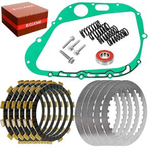 Extra Plate Friction Steel Clutch Plates & Gasket Kit Fit for Suzuki Savage 650 LS650 1986-2004 Boulevard S40 2005-2019 OEM#21441-37400 21442-37401