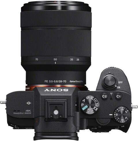 Sony a7III Full Frame Mirrorless Interchangeable Lens Camera Body Bundle with FE 50mm F1.8 Full-Frame Prime E-Mount Lens, Flash, 64GB Memory Card, Paintshop Pro, and Accessories (5 Items) in Saudi Arabia