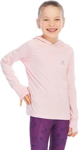 Girl's Athletic Hoodie,Light Weight/Long Sleeve/Thumb Hole/Dry Fit/SPF 4-12Year in Saudi Arabia