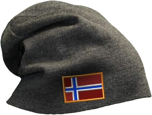 Speedy Pros Slouchy Beanie for Men Norway Embroidery Winter Hats Cotton Women Skull Cap in Saudi Arabia