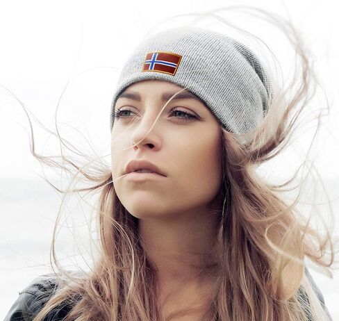 Speedy Pros Slouchy Beanie for Men Norway Embroidery Winter Hats Cotton Women Skull Cap in Saudi Arabia