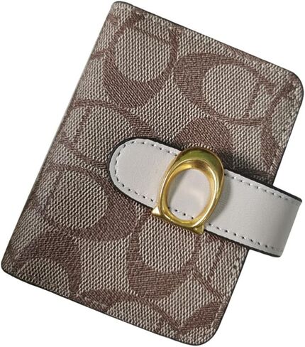 1 PCS Credit Card Holder Pvc Leather Business Card Holder Card Case Organizer Bag with 20 Card Sleeves Inside 2 Plastic Drivers License Women Credit Card Case (apricot) in Saudi Arabia