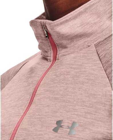 Under Armour Women's Tech Twist ½ Zip Long-Sleeve Pullover , Pink Clay (663)/Metallic Silver , X-Large in Saudi Arabia