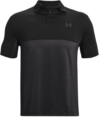 Under Armour Men's Performance Golf Polo 2.0 Colorblock , Black (006)/Jet Gray , Small in Saudi Arabia