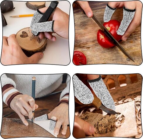 10 pcs قابلة للتنفس القطع مقاوم الأصابع ، يغطي الأصابع حماية لنصائح إصبع الأصابع واقي إصبع الكروشيه أعيد الاستخدام أصابع قابلة للأصابع غير قابلة للانزلاق لقطع مطبخ نحت الطعام ، رمادي in Saudi Arabia