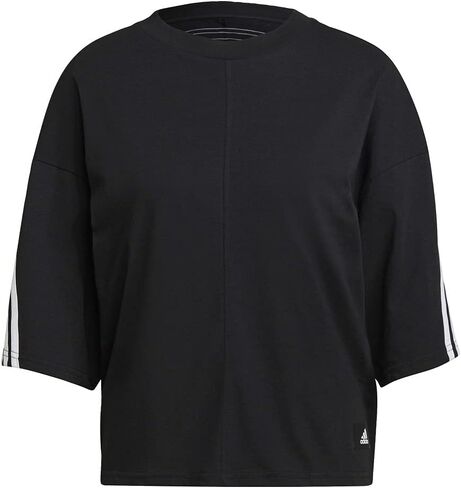 Adidas Women's Future Icons 3-Stripes Tee, Black, Large in Saudi Arabia
