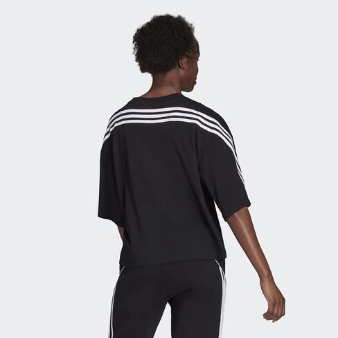 Adidas Women's Future Icons 3-Stripes Tee, Black, Large in Saudi Arabia