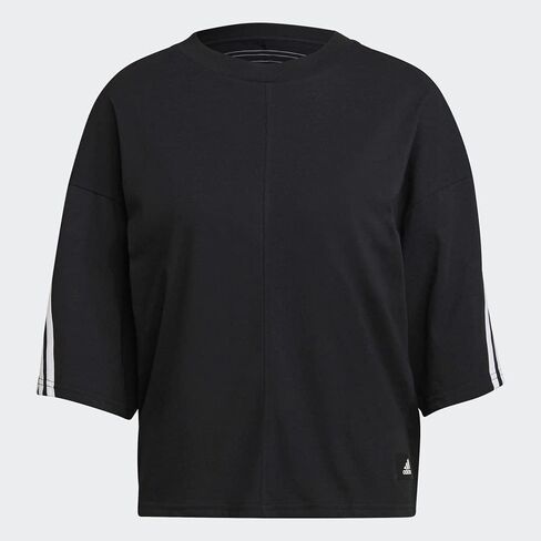 Adidas Women's Future Icons 3-Stripes Tee, Black, Large in Saudi Arabia