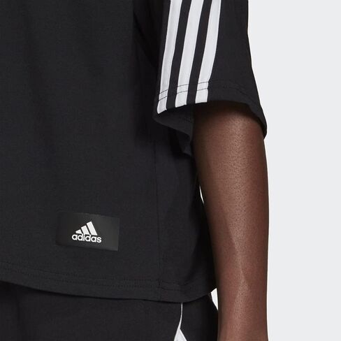 Adidas Women's Future Icons 3-Stripes Tee, Black, Large in Saudi Arabia