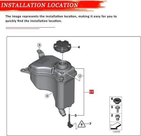 Engine Coolant Reservoir Tank & Sensor & Cap Repalces 17137567462 17137607482 17137640514 603-334, for BMW 118i 120i 125i 130i 135i 323i 325i 325xi 328i 328xi 330i 330xi 335i 335xi X1 Z4 in Saudi Arabia