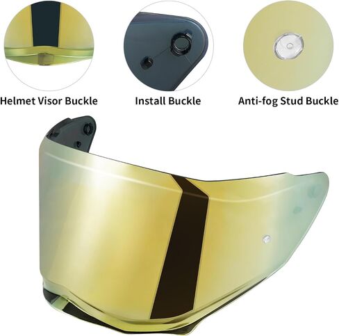 VCOROS Helmet Face Shield for Sedici Duale Mips Helmet Visor Mips Parlare For SEDICI Duale Forged Carbon Helmets Replacement (Chrome Red) in Saudi Arabia