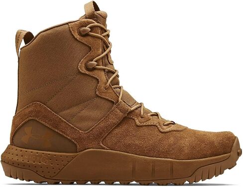 Under Armour Men's UA Micro G Valsetz Leather Tactical Boots - 3024009-200 - Coyote/Coyote/Coyote - 14 in Saudi Arabia