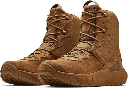 Under Armour Men's UA Micro G Valsetz Leather Tactical Boots - 3024009-200 - Coyote/Coyote/Coyote - 14 in Saudi Arabia