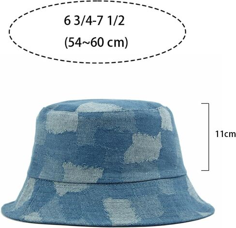 Denim Bucket Hats for Women Men Cute Jean Hat Packable Outdoor Sun Cap in Saudi Arabia