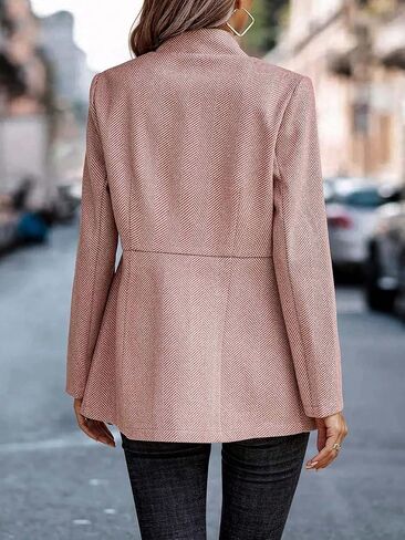 utcoco Womens Business Coat Open Front Blazer Long Sleeve Notch Stand Collar Work Office Dressy Jacket in Saudi Arabia