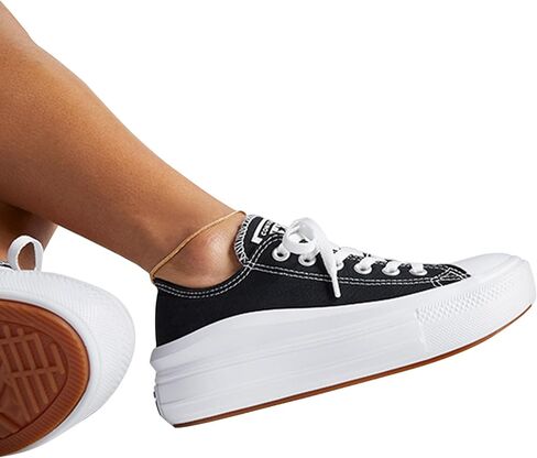 Converse Women's Gym Gymnastics Shoe, Black White White, 8.5 in Saudi Arabia