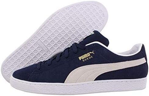 PUMA Suede Classic XXI Peacoat/Puma White 9.5 D (M) in Saudi Arabia