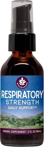 WishGarden Herbs Respiratory Strength Daily Support - Plant-Based Herbal Lung Support Supplement with Organic Mullein & Elecampane, Supports Long-Term Lung Resilience and Better Lung Efficiency, 2oz in Saudi Arabia