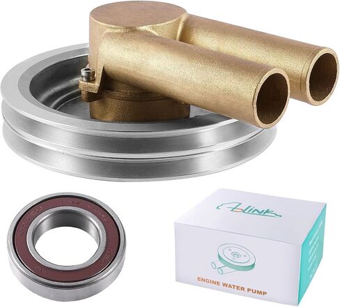 21214596 Raw Sea Water Pump With Double V Belt Pulley 3862487 3812697 3858229 OE Replacement For Volvo Penta 4.3 5.0 5.7 V6 V8 GL GXI in Saudi Arabia