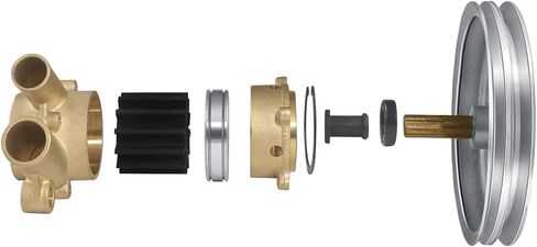 21214596 Raw Sea Water Pump With Double V Belt Pulley 3862487 3812697 3858229 OE Replacement For Volvo Penta 4.3 5.0 5.7 V6 V8 GL GXI in Saudi Arabia