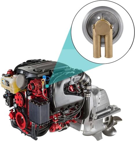 21214596 Raw Sea Water Pump With Double V Belt Pulley 3862487 3812697 3858229 OE Replacement For Volvo Penta 4.3 5.0 5.7 V6 V8 GL GXI in Saudi Arabia