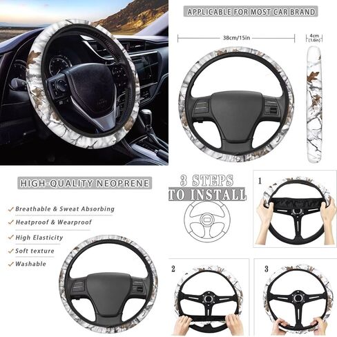 Howilath Sliver Dog Paw Print Cover Cover/Teadering Wheel Cover/Seatbelt Pads/Coasters/Keychain/Armrest Cushion ، 10pcs Auto Interior Accessories in Kuwait