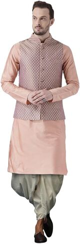 Men's Kurta with Elastic Dhoti Pants, Ethnic Indian Traditional Festive Wear in Saudi Arabia