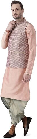 Men's Kurta with Elastic Dhoti Pants, Ethnic Indian Traditional Festive Wear in Saudi Arabia