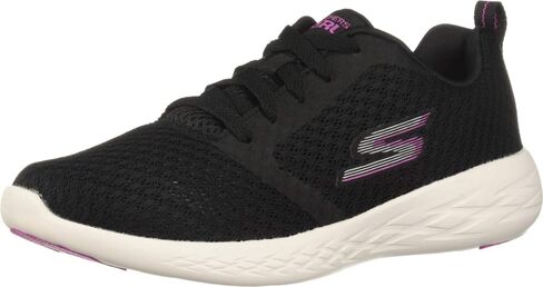 Skechers Women's GO Run 600-CIRCULATE Sneaker, Black/Pink, 7 M US in Saudi Arabia