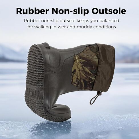 Ubon Men's Medium-High Waterproof Chloroprene Rubber Rain Boots for Farm and Garden Work in Saudi Arabia