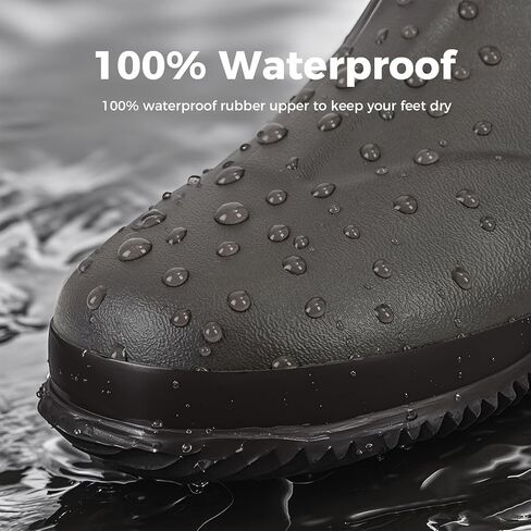 Ubon Men's Medium-High Waterproof Chloroprene Rubber Rain Boots for Farm and Garden Work in Saudi Arabia