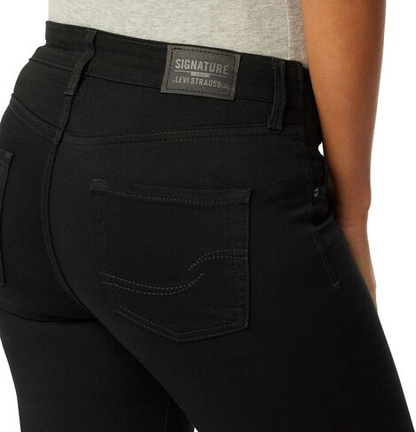 Signature by Levi Strauss & Co. Gold Label Women's Maternity Baby Bump Skinny Jeans, Noir-Waterless, Large, black in Saudi Arabia