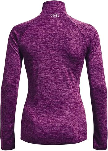 Under Armour Women's Standard Tech Twist ½ Zip Long Sleeve Pullover, (514) Rivalry/Strobe/Metallic Silver, Large in Saudi Arabia