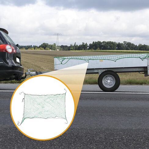 1 مجموعة 1.5x2.2m شحن الشحن العالمي للمقطورة - بيك آب Truck Trailer Net Net Accopy - Polyethylene Green in Saudi Arabia