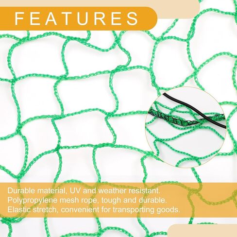 1 مجموعة 1.5x2.2m شحن الشحن العالمي للمقطورة - بيك آب Truck Trailer Net Net Accopy - Polyethylene Green in Saudi Arabia
