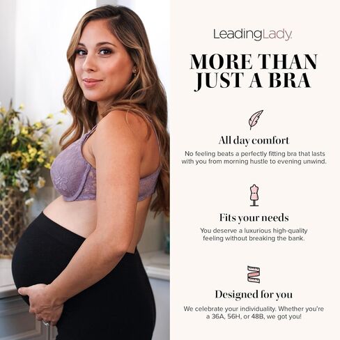 Leading Lady, Loving Moments Lace Nursing Bra, Underwire, One Hand Nursing Clasps, Fold-Down Cups, Everyday Bra in Saudi Arabia