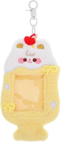 SAFIGLE Plush Photocard Holder Keychain K- Keyring Cute Rabbit ID Card Holder Card Protector Cover Sleeve for K- Album Photocard, Badge, Credit Card (Yellow) in Kuwait