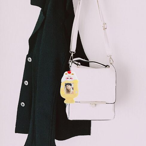 SAFIGLE Plush Photocard Holder Keychain K- Keyring Cute Rabbit ID Card Holder Card Protector Cover Sleeve for K- Album Photocard, Badge, Credit Card (Yellow) in Kuwait