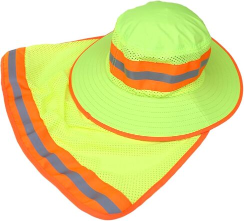 Men High Visibility Reflective Bucket Hat with Neck Flap Wide Brim Boonie Sun Hat Cap in Saudi Arabia