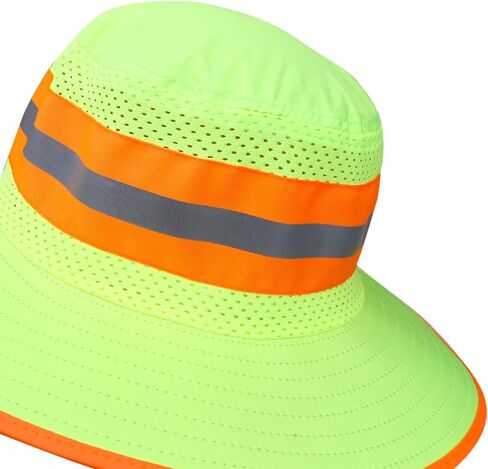 Men High Visibility Reflective Bucket Hat with Neck Flap Wide Brim Boonie Sun Hat Cap in Saudi Arabia