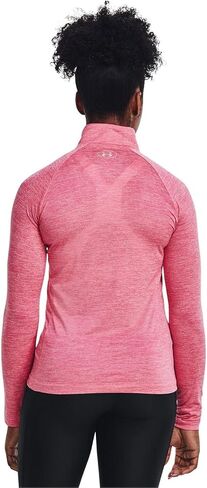 Under Armour Women's Tech Twist ½ Zip Long-Sleeve Pullover , Retro Pink (676)/Metallic Silver , Small in Saudi Arabia